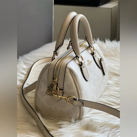 💰SOLD - CW329 - Coach Mini Rowan Crossbody Bag in Signature Canvas - Picture 3 of 13